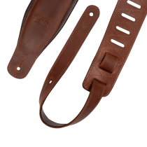 Levy's 3.25" Wide Butter Leather Guitar Strap - BRN