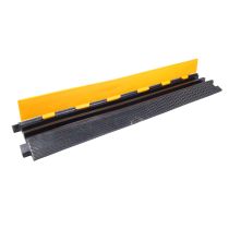 Prox PRXCP2CHMK2 2-Channel Rubber Cable Protector Ramp Speed Bump Cover Indoor Outdoor â€“ Supports up to 60 Tons