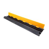 Prox PRXCP2CHMK2 2-Channel Rubber Cable Protector Ramp Speed Bump Cover Indoor Outdoor â€“ Supports up to 60 Tons