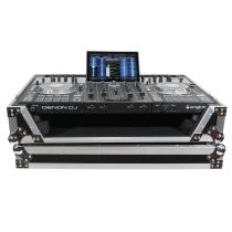 Prox PRXSPRIME4W ATA Flight Case For Denon PRIME 4 DJ Controller with 1U Rack Space and Wheels