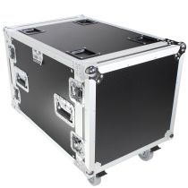 Prox PRT10RSS24 10U Space Rack Mount Flight Case 24 Inch Depth W-Casters