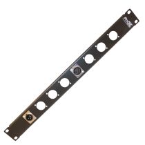 Prox PRT1U8XLR 1U Rack Panel Punched for 8 XLR, Speaker twist connector or power Connection Compatible Connectors