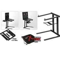 Prox PRTLPS600B Foldable Portable Laptop Stand W/Adjustable Shelf BLACK