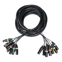 Prox PRXC8XLR25 25' Ft. High Performance 8-Channel XLR-F to XLR-M Balanced Snake Audio Cable