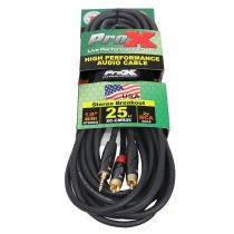 Prox PRXCCMR25 25' Ft High Performance 3.5mm 1/8â€ Mini TRS to Dual RCA-M Unbalanced Y-Cable