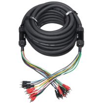 Prox PRXCMEDOOZA75 75' ft 10 RCA Channel + 3 Power Cable for Marine and Car Audio - Medusa Style Cable