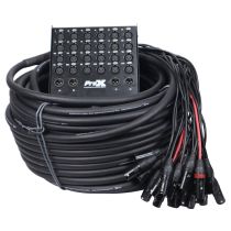 Prox PRXCSB244XLR150 150 Ft. XLR Stage Recording Extension Box Snake 24 XLR-F Send Inputs 4 XLR-M Effects Return