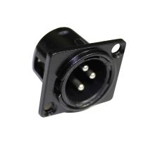 Prox PRXCXLRMPANEL Panel Mount XLR-3 PIN Male Connector | Black