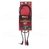 Prox PRXCPCMR03 3' Ft Premium 3.5mm 1/8â€ Mini TRS to Dual RCA-M Unbalanced Y-Cable