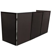 Prox PRXF5X3048B 5 Panel Black Frame DJ Facade W-Stainless Quick Release 180 Deg. Hinges