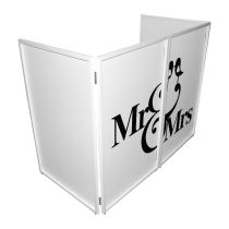 Prox PRXFSMRMRS20X2 Mr and Mrs Facade Enhancement Scrims - Black Script on White | Set of Two