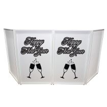 Prox PRXFSNYTOAST New Year Toast Design Enhancement Scrim - Black Script on White | Set of Two