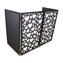 Prox PRXFSPHEARTSX2 Hearts Pattern Facade Enhancement Scrims - White Hearts on Black | Set of Two