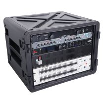 Prox PRXM8U UltronX Watertight 8U Rack Space Molded Plastic Case - 18" Depth Front Rail to Rail