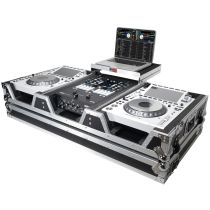 Prox PRXSCDM3000WLT Flight Case DJ Coffin for Pioneer Mixer DJM-900NXS2  and 2 CDJ-3000 W-Wheels and Laptop Shelf