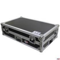 Prox PRXSDDJ1000WLTLED ATA Flight Case for Pioneer DDJ-1000 FLX6 SX3 DJ Controller with Laptop Shelf 1U Rack Space Wheels and LED