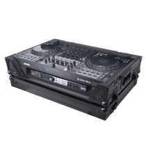 Prox PRXSDDJFLX10WBL Flight Style Road Case For Pioneer DDJ-FLX10 DJ Controller with 1U Rack Space Wheels