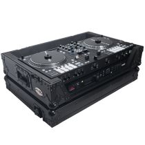 Prox PRXSRANEONEWBL Flight Case For RANE ONE DJ Controller with 1U Rack and Wheels - Black Finish