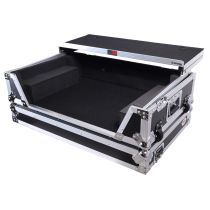 Prox PRXSFLX102UWLT Flight Style Road Case For Pioneer DDJ-FLX10 DJ Controller with Laptop Shelf 2U Rack Space Wheels