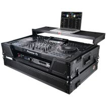 Prox PRXSXDJXZWLTBL ATA Flight Case For Pioneer XDJ-XZ DJ Controller with Laptop Shelf 1U Rack Space and Wheels - Black