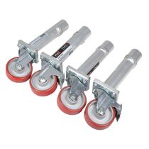 Prox PRXSQ16W StageQâ„¢ Locking Staging 16" Height Stage Legs with 5" Rubber Steel Casters | Set of 4