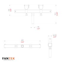 Prox PRXTFATCMOB FANTEK Universal Trusss Bracket Adjustable T-Adapter for all Top Load Center Lifting Towers Black