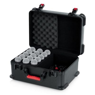 Gator GTSA-MIC15 Case W/ Drops For (15) Mics