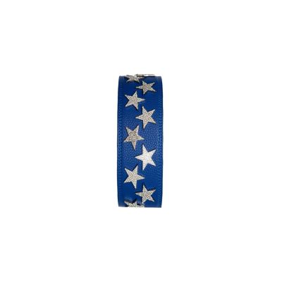 Alucinico Blue Rhinestone Stars Guitar Strap