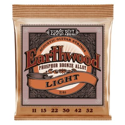 Ernie Ball P02148 Light Earthwood Phosophor Bronze Acoustic Strings .011-.052