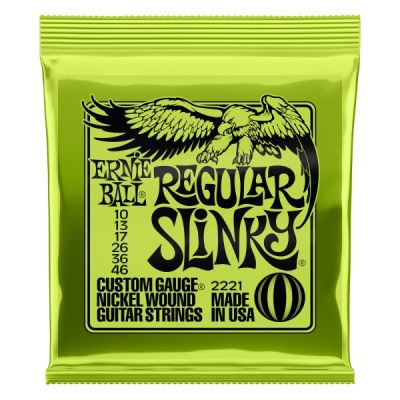 Ernie Ball P02221 Regular Slinky Nickel Wound Electric Guitar Strings .010-.046