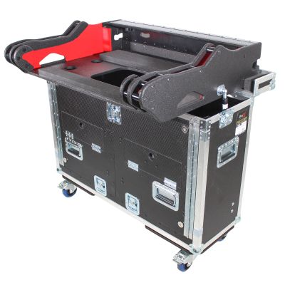Prox PRXZFYTF5 For Yamaha TF5 Flip-Ready Hydraulic Console Easy Retracting Lifting Flight Case and wheels