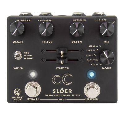 Walrus Audio  SLOER Stereo Ambient Reverb, Black