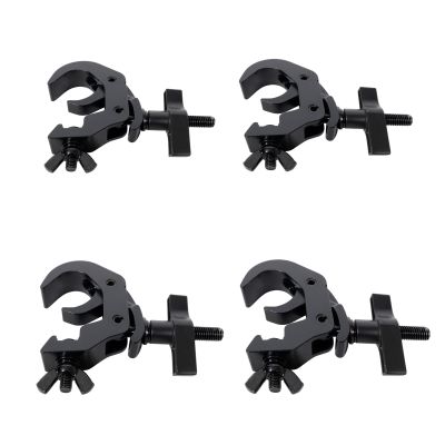Prox PRTC12HBLKX4X6 6PCS Set of 4 Aluminum Self-Locking M10 Clamp with Big Wing Knob for 2" Truss Tube Capacity 330 lbs. Black Finish