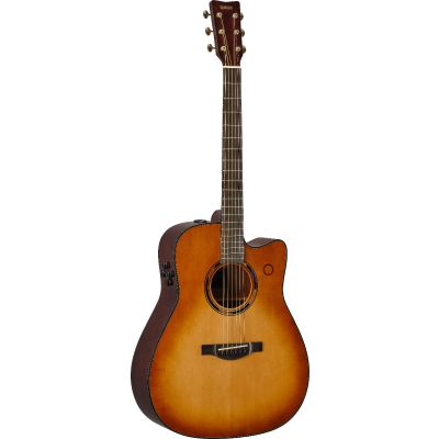 Yamaha TAG3 C Dreadnought style TransAcoustic with solid Sitka spruce top, solid Mahogany back and sides with built-in Reverb, Chorus, Delay, Looper and Bluetooth Audio capabilities, Sand Burst.