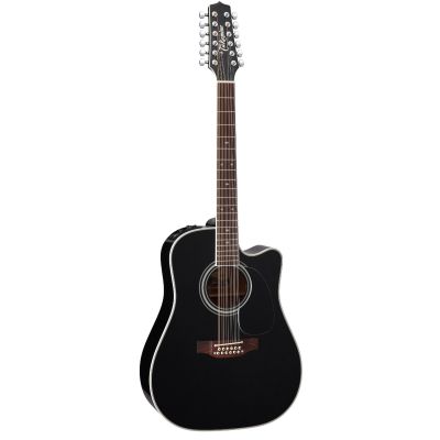 Takamine EF381SC 12 String Black with semi hard case 