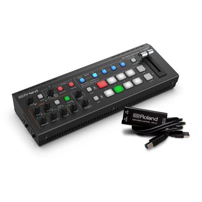 Roland V-1HD+ Streaming Bundle - Video Switcher with UVC‐01 Capture