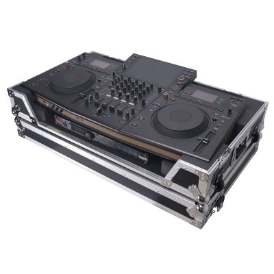 Prox PRXSOPUSQUAD ATA Flight Style Road Case For Pioneer Opus Quad DJ Controller with 1U Rack Space and Wheels