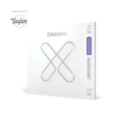 D'Addario 11-52 Custom Light, XS Phosphor Bronze Coated Acoustic Guitar Strings