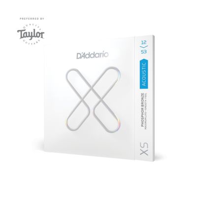 D'Addario 12-53 Light, XS Phosphor Bronze Coated Acoustic Guitar Strings