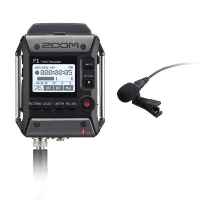 Zoom F1-LP Field Recorder + Lavalier Microphone