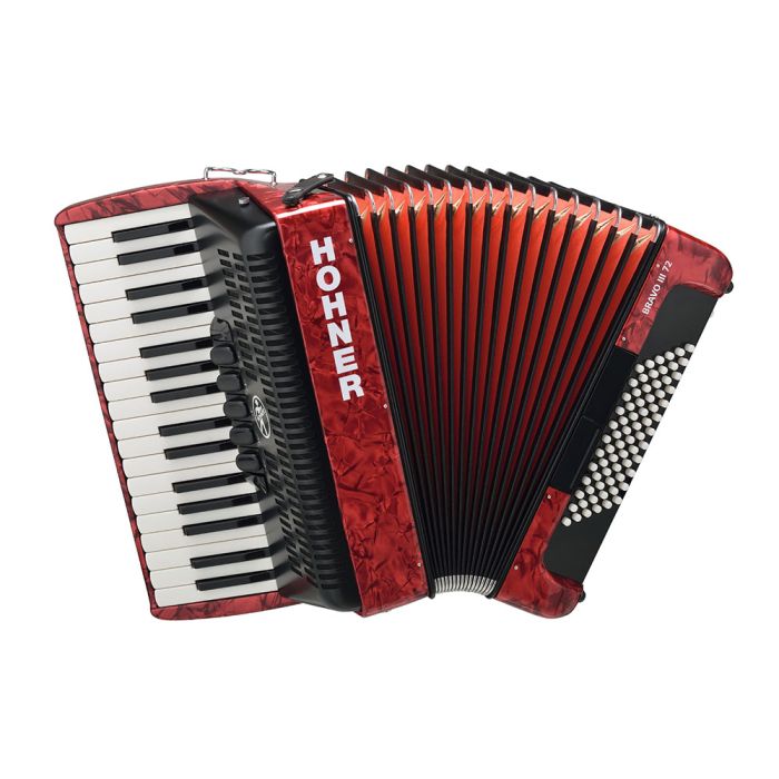 Hohner Bravo III 72, pearl red              