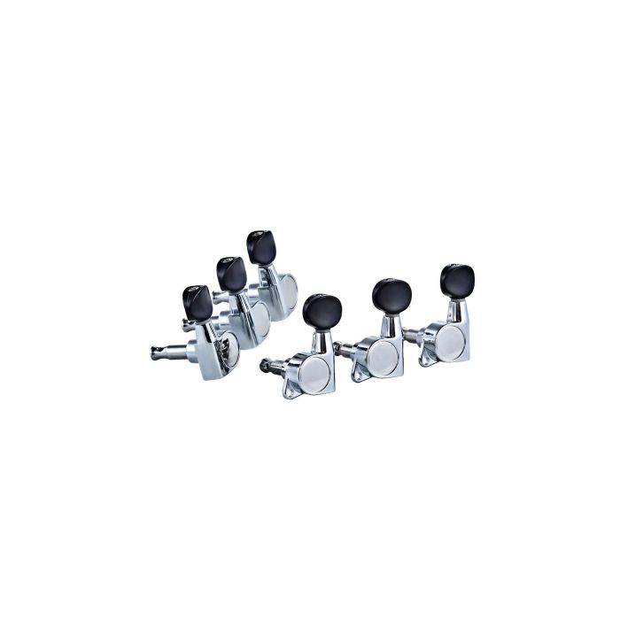 Sealed Guitar Tuning Machines 3L x 3R Gloss Black