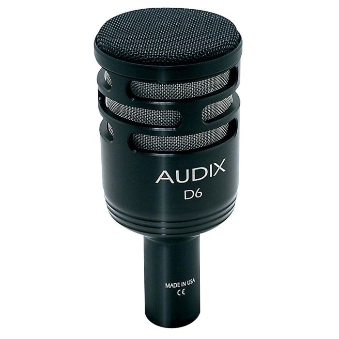 Audix D-6 Sub Impulse Kick Microphone

Provides huge kick drum sound. Ground shaking low end combined with exceptional clarity and attack. The D6 is used for stage, studio and broadcast applications. Designed with a cardioid pickup pattern for isolation