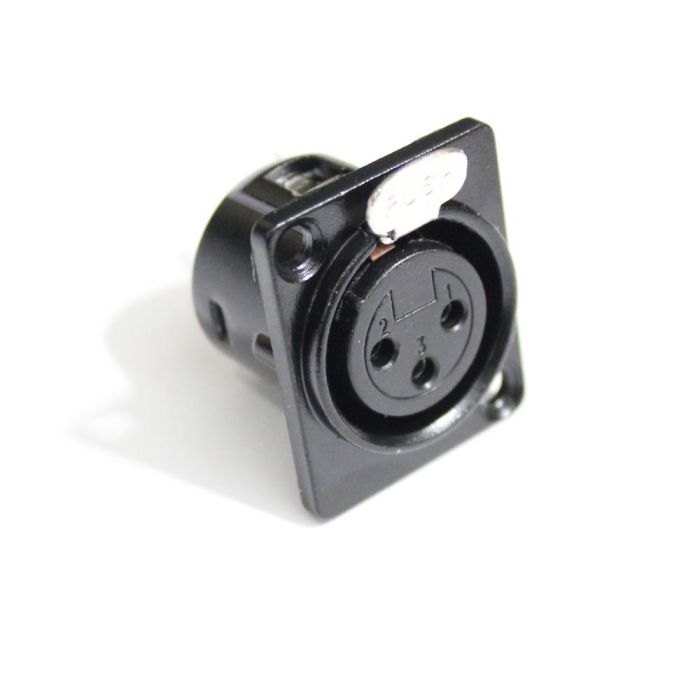 Prox PRXCXLRFPANEL Panel Mount XLR-3 PIN Female Black