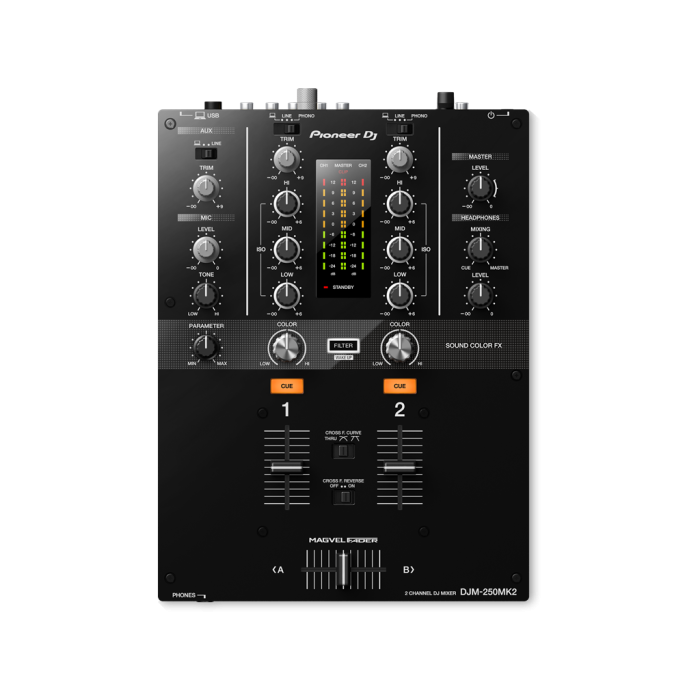 Pioneer DJ DJM-250MK2 2-Channel DJ Mixer (Black)