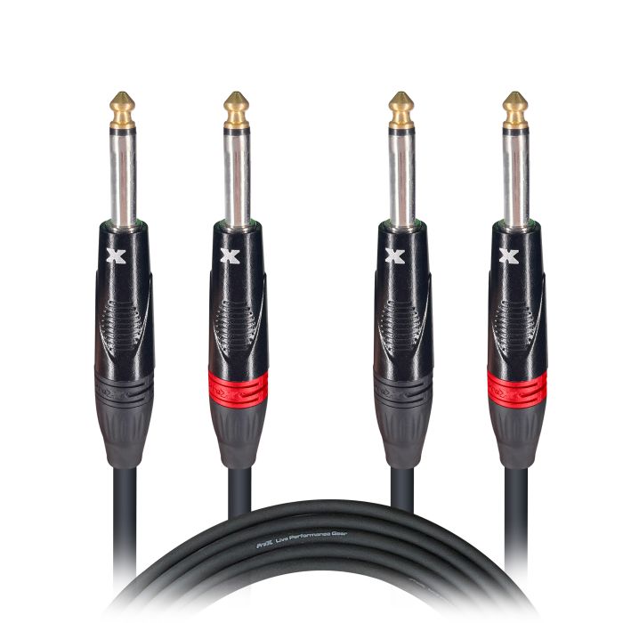 Prox PRXCDP05 5' Ft. High Performance 1/4â€ TS Male to Dual 1/4â€ TS Male Unbalanced Audio Cable