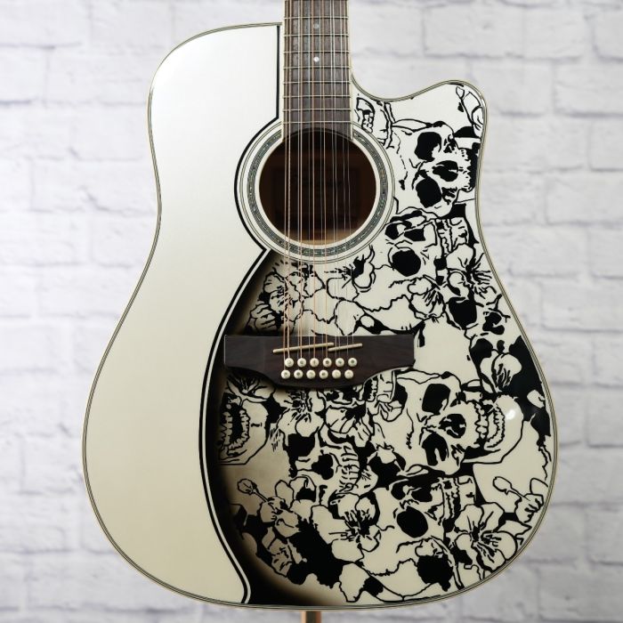 Takamine GD37CE-12 PW - Belico Skull Design