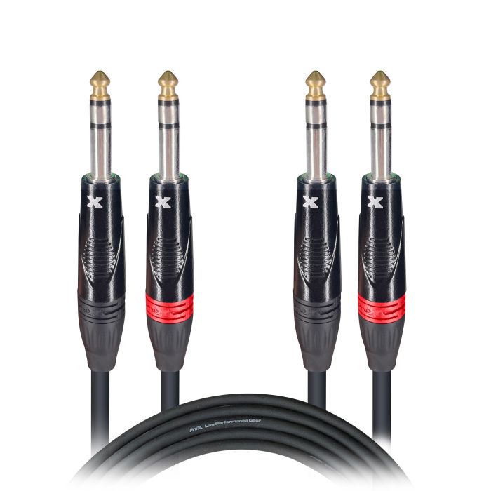 Prox PRXCDTRS5 5 Ft. Balanced Dual 1/4" TRS-M to Dual 1/4" TRS-M High Performance Audio Cable