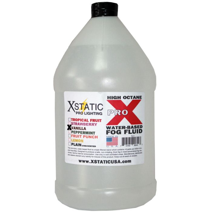 Prox PRFJ1V VANILLA DJ Fog Fluid Water Based Fog Machine Liquid Replacement â€“ 1 Gallon