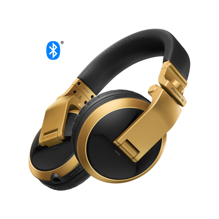 Pioneer DJ HDJ-X5BT Bluetooth Over-Ear DJ Headphones (Gold)